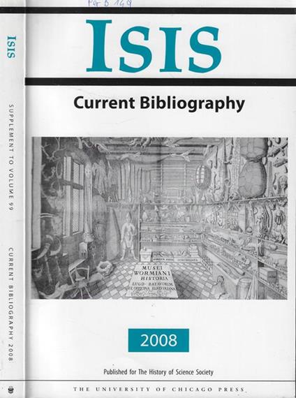 ISIS Current Bibliography Vol. 99 Anno 2008 - copertina