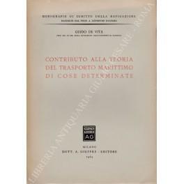 Contributo alla teoria del trasporto marittimo di cose determinate - copertina