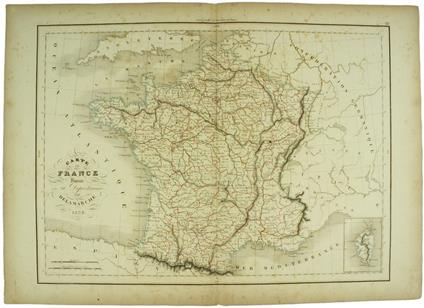 Carte De France Divisee En 86 Departemens - copertina