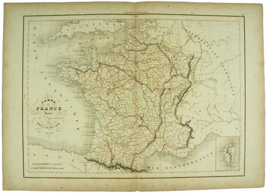 Carte De France Divisee En 86 Departemens - copertina
