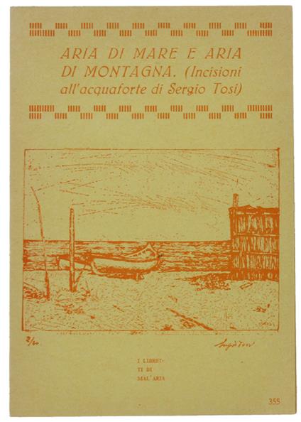 Aria Di Mare E Aria Di Montagna. Incisioni All'Acquaforte. I Libretti Di Mal'Aria 355 - Sergio Troisi - copertina