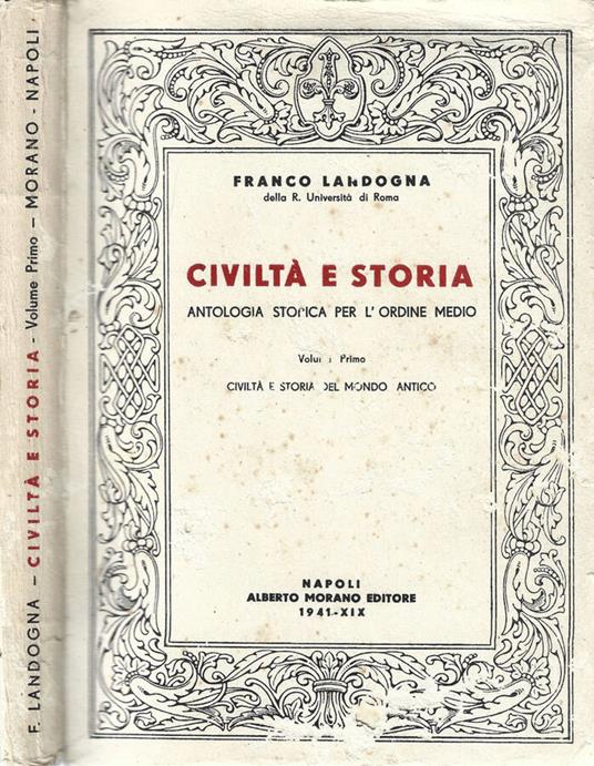 Civiltà e storia - Franco Landogna - copertina