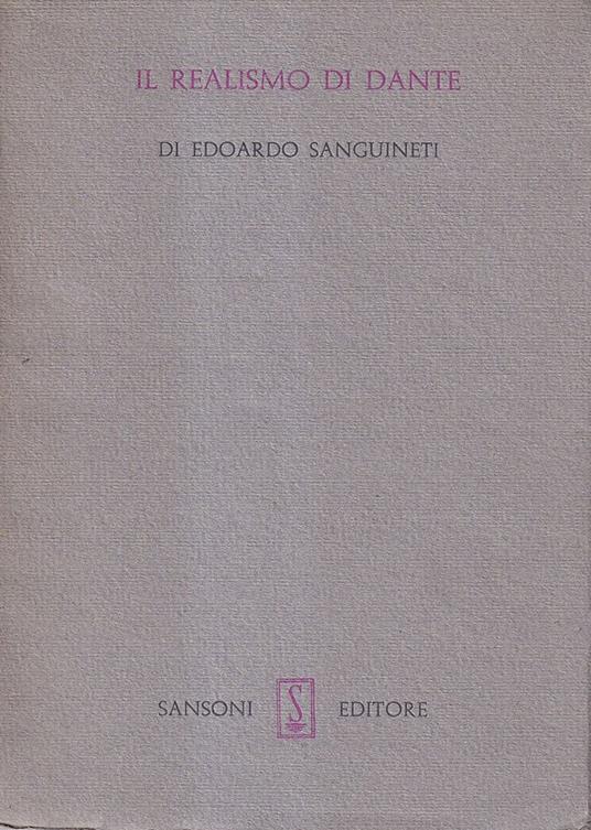 Il realismo di Dante - Edoardo Sanguineti - copertina