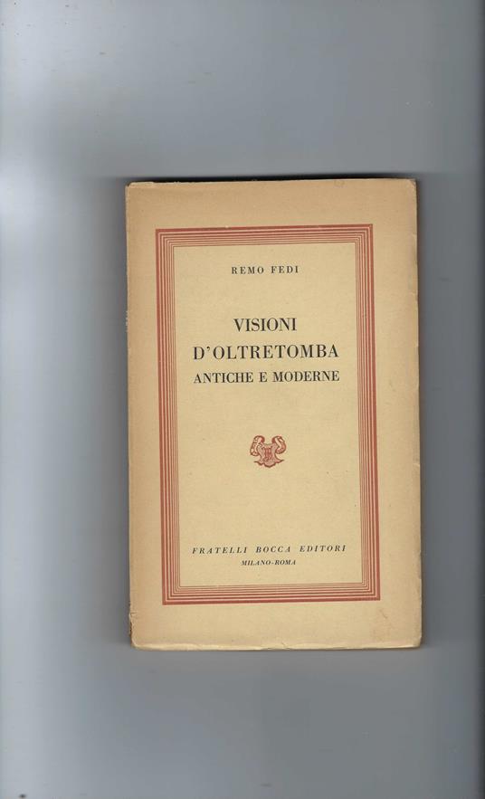Visioni D'oltretomba Antiche E Moderne - Remo Fedi - copertina