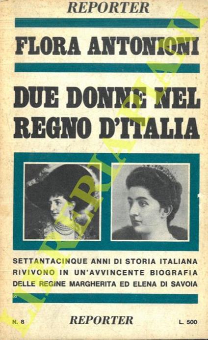 Due donne nel Regno d'Italia - Flora Antonioni - copertina