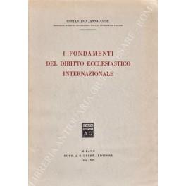 I fondamenti del diritto ecclesiastico internazionale - Costantino Jannacone - copertina