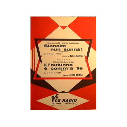 Stanotte nun sunnà ( moderato ) - Ll'autunno è comm'a tte ( lento ) - copertina