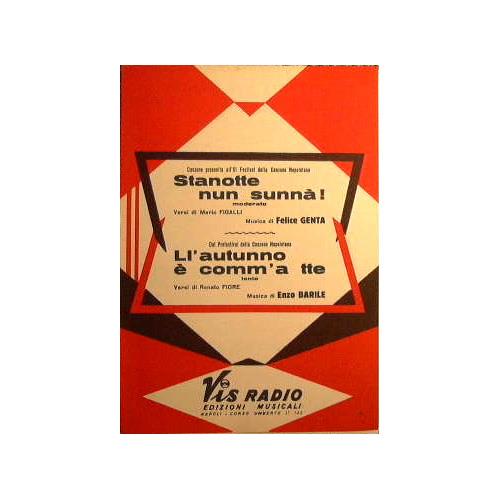 Stanotte nun sunnà ( moderato ) - Ll'autunno è comm'a tte ( lento ) - copertina