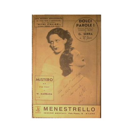 Dolci parole ( canzone slo ) - Mistero ( fox trot ) - copertina
