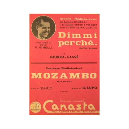 Dimmi perché ( canzone beguine ) - Mozambo ( mambo ) - copertina