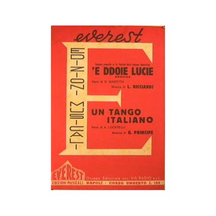 E Ddoie Lucie ( beguine ) - Un tango italiano ( tango ) - copertina