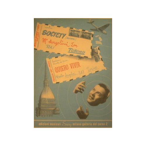 Society ( mambo moderato ) - Quiero Vivir ( samba ) - copertina