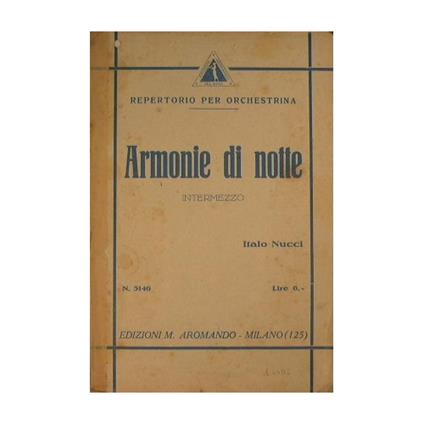 Armonie di notte ( intermezzo ) - Italo Pucci - copertina