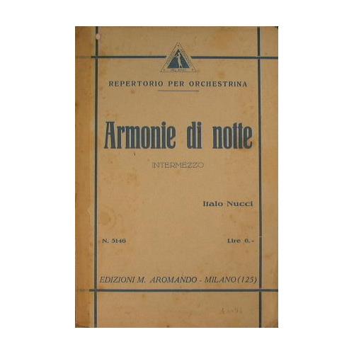 Armonie di notte ( intermezzo ) - Italo Pucci - copertina