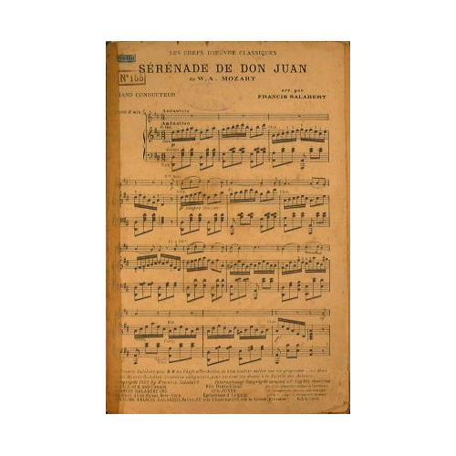 Serenade de don Juan - Wolfgang Amadeus Mozart - copertina