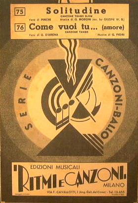 Solitudine ( canzone tango slow ) - Come vuoi tu amore ( canzone tango ) - copertina