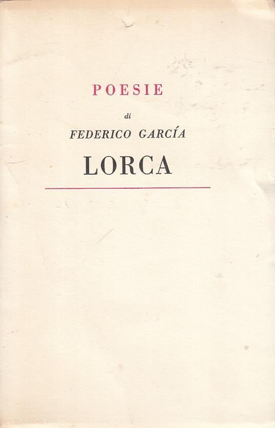 Poesie - - Federico García Lorca - copertina