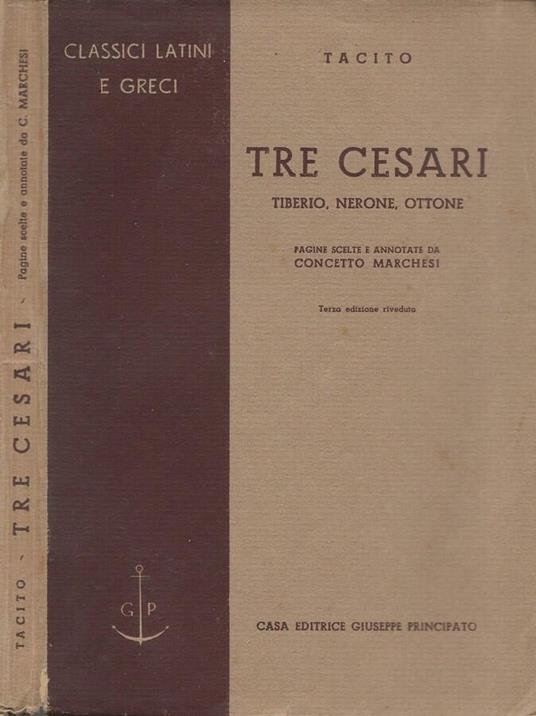 Tre Cesari - P. Cornelio Tacito - copertina