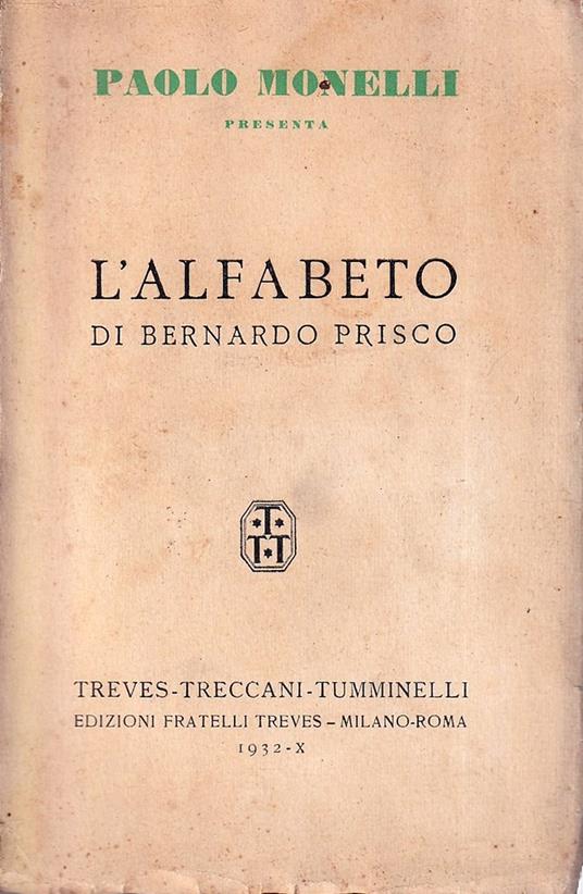 L' alfabeto di Bernardo Prisco - Paolo Monelli - copertina