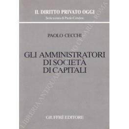 Gli amministratori di società di capitali - Paolo Cecchi - copertina