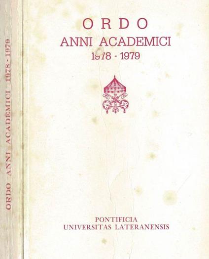 ORDO - Anni Accademici 1978 - 1979 - copertina