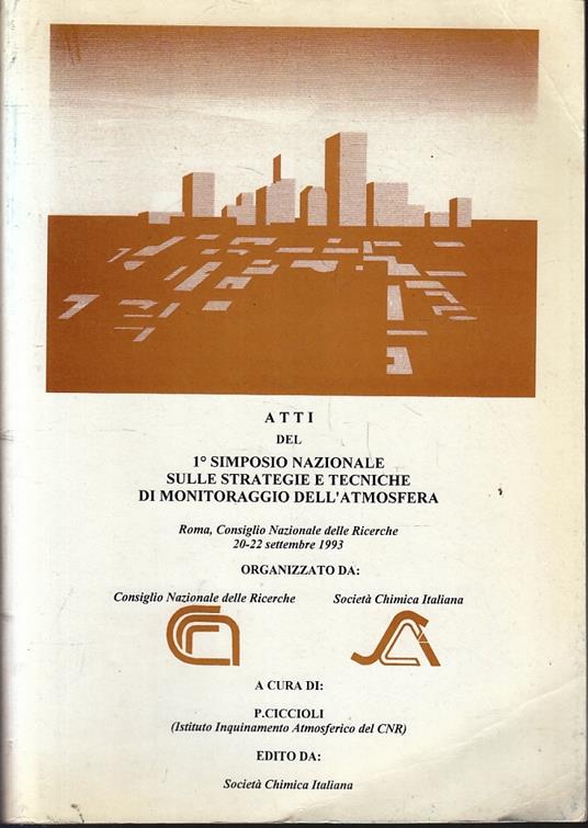 Atti 1° Simposio Nazionale Strategie Tecniche Monitoraggio Atmosfera- Zfs537 - copertina