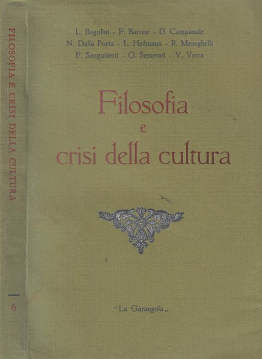 Filosofia e crisi della cultura - copertina