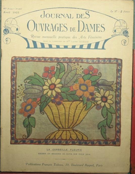 Journal des ouvrages de dames - Avril 1925 - copertina