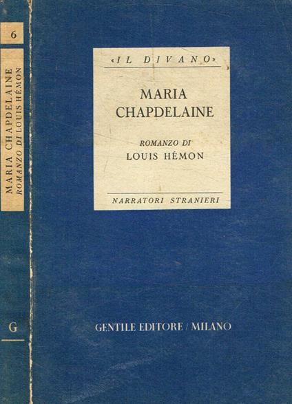 Maria Chapdelaine - Louis Hémon - copertina