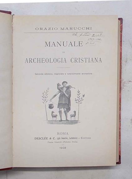 Manuale di archeologia cristiana - copertina