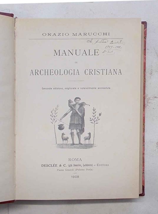 Manuale di archeologia cristiana - copertina
