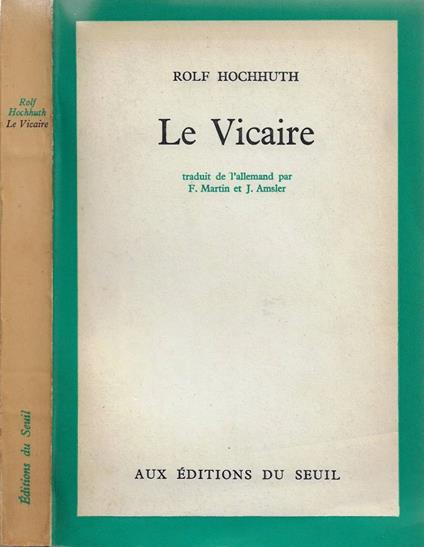 Le Vicaire - Rolf Hochhuth - copertina