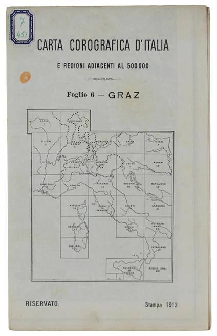 Graz. Foglio 6 Della Carta Corografica D'Italia E Regioni Adiacenti Al 500.000 - copertina