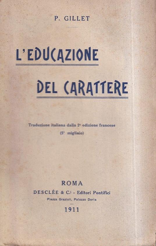 L' educazione del carattere - copertina