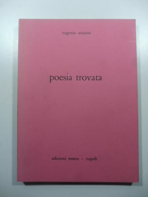 Poesia trovata - Eugenio Miccini - copertina