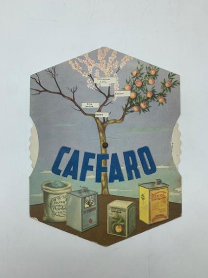 Caffaro. Societa' elettrica ed elettro-chimica, Milano. Cartoncino pubblicitario fustellato - copertina
