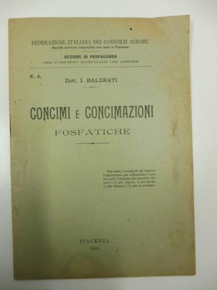 Concimi e concimazioni fosfatiche - copertina
