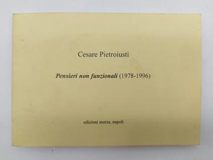 Cesare Pietroiusti. Pensieri non funzionali (1978-1996) - copertina