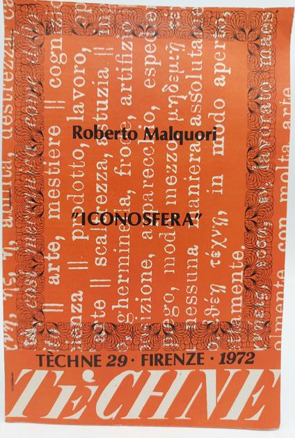 Roberto Malquori. Iconosfera - copertina
