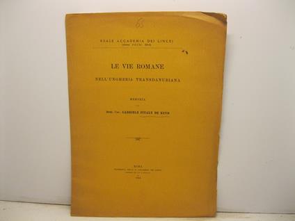 Le vie romane nell'Ungheria transdanubiana - copertina