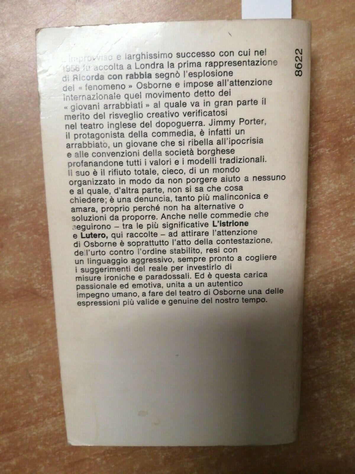 Teatro Di John Osborne - 1970 - Oscar Mondadori