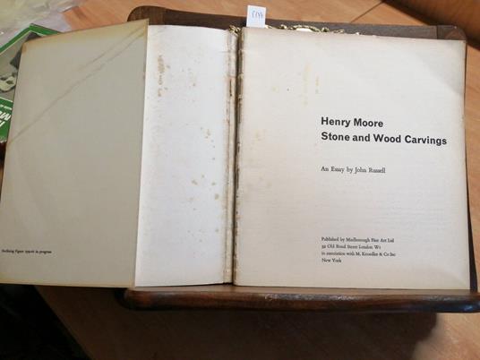 John Russell - Henry Moore Stone And Wood Carvings 1961 Marlborough - John Russell - copertina