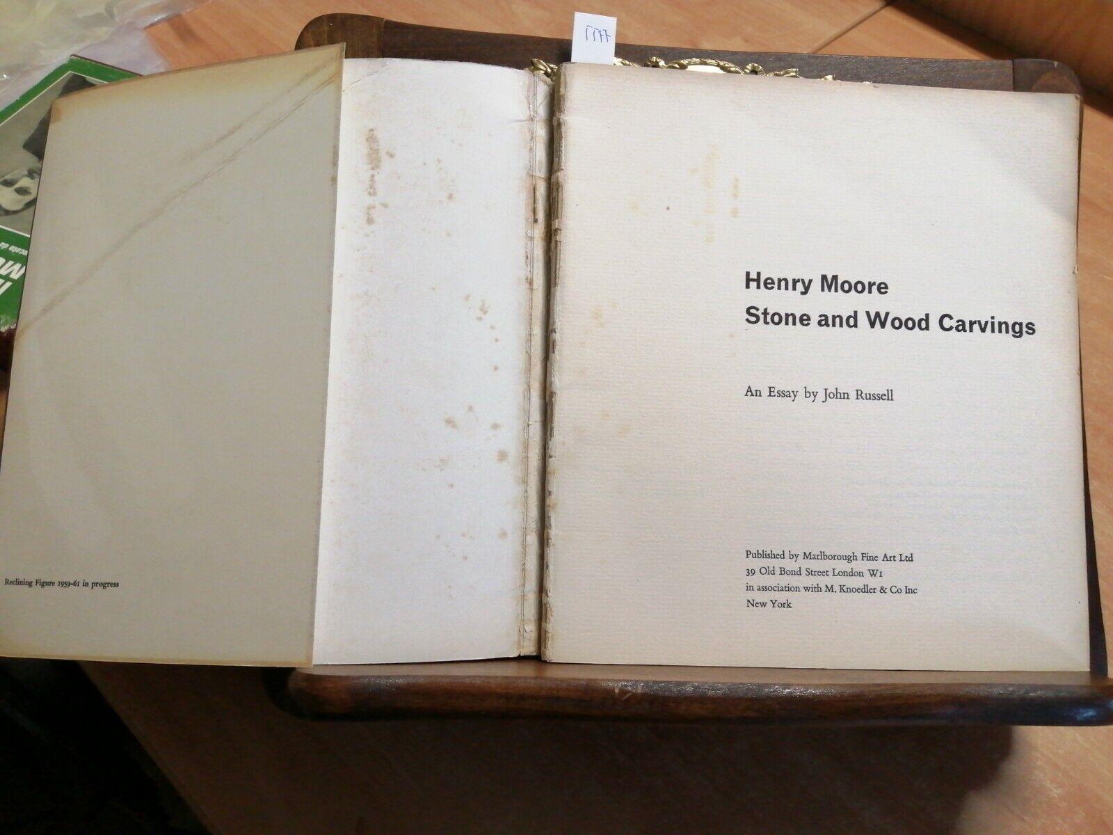 John Russell - Henry Moore Stone And Wood Carvings 1961 Marlborough