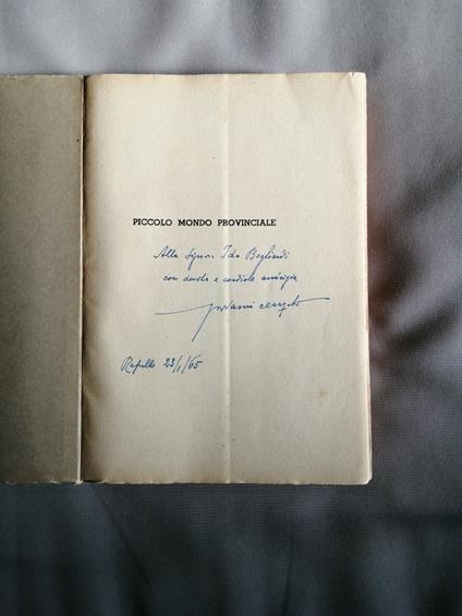 Piccolo Mondo Provinciale - Cenzato 1Ed.1946 Hoepli - Cascella(2414)A - Giovanni Cenzato - copertina