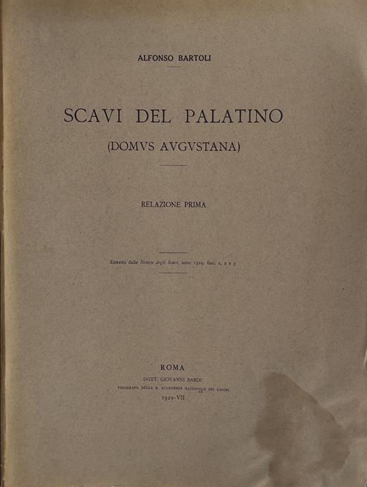 Scavi del Palatino - Alfonso Bartoli - copertina