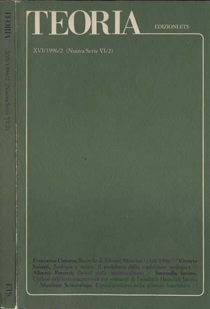 Teoria XVI - 1996 - 2 - copertina
