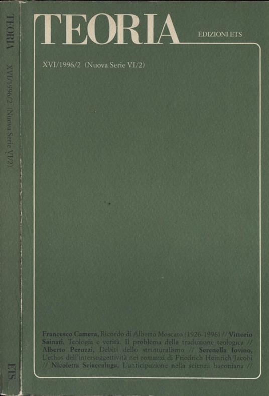 Teoria XVI - 1996 - 2 - copertina