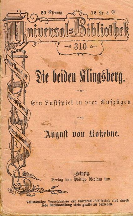Die Beiden Klingsberg - copertina