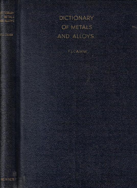 Dictionary of metals and alloys - copertina