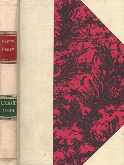 Classical Philology - Vol. LXXIX 1984 - copertina